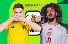 Trực tiếp bóng đá Thụy Điển vs Tunisia, 9h00 hôm nay 15/6