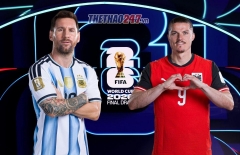 Link xem trực tiếp Argentina vs Áo hôm nay 23/6 trên VTV - World Cup 2026