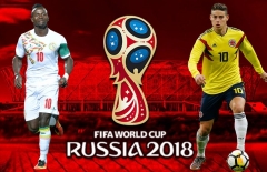 Đội hình chính thức Colombia vs Senegal: Falcao sát cánh James