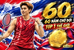 Ngôi sao Thái Lan đưa cầu lông xứ chùa Vàng trở lại đỉnh cao ASIAD sau 60 năm