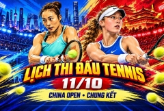Lịch thi đấu tennis hôm nay 11/10: Chung kết WTA Bắc Kinh, vòng 3 ATP Thượng Hải