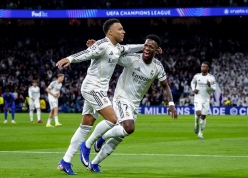 Mbappe lập cú đúp, Real Madrid vùi dập Monaco một set tennis ở cúp C1