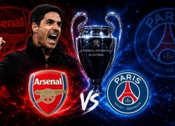 Arsenal đón cú hích cực lớn khi đối đầu PSG ở chung kết cúp C1