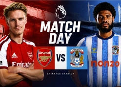 Dự đoán tỷ số Arsenal vs Coventry, 2h00 ngày 22/8: Pháo thủ thị uy