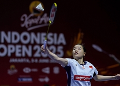 Nguyễn Thùy Linh thăng hoa tuyệt vời trận ra quân Indonesia Masters 2026