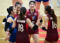 'Sá sị' tỏa sáng, bóng chuyền nữ Thái Lan thắng trận đầu tiên ở VNL 2026