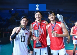 Thắng gọn Hàn Quốc, bóng chuyền nam Indonesia lần đầu vô địch AVC Cup