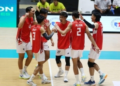 Bóng chuyền Indonesia thắng dễ Philippines, hẹn Việt Nam ở bán kết SEA V.Cup
