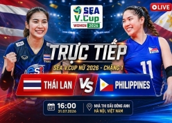 Bóng chuyền nữ Thái Lan chật vật vượt ải Philippines sau màn rượt đuổi 5 set