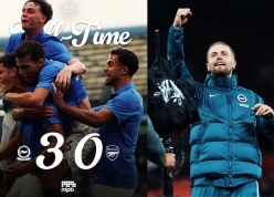Fabian Hurzeler ra luật thép, Brighton khiến Arsenal phải choáng váng