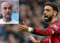 Pep dùng Bruno Fernandes làm 'gương xấu' răn đe các cầu thủ Man City