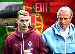 CĐV Bồ Đào Nha đồng loạt réo tên HLV Jesus khi Ronaldo rời tuyển