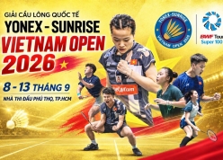 Lịch thi đấu giải cầu lông Vietnam Open 2026 ngày 8/9: Tiến Minh tái xuất!