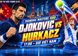 Lịch thi đấu tennis hôm nay 9/10: Tâm điểm Novak Djokovic vs Hubert Hurkacz