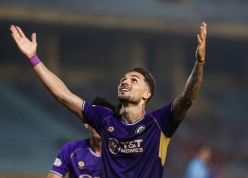 Hoàng Hên có hành động ý nghĩa sau bàn thắng vào lưới Hà Tĩnh