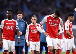 Arsenal thiết lập kỷ lục đáng quên sau thất bại tại Carabao Cup