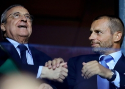 Chủ tịch UEFA 'kết bạn' với Florentino Perez