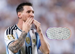 Một từ bị gạch trong thư tay Messi khiến cả thế giới tranh luận