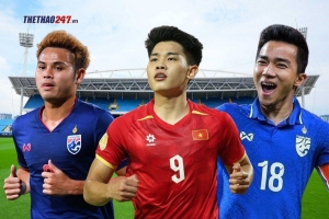 Đình Bắc sánh vai cùng Theerathon và Chanathip tại AFF Cup
