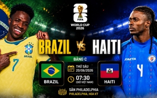Xem trực tiếp Brazil vs Haiti - World Cup 2026 ở đâu?