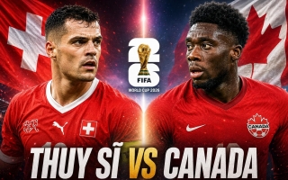 Trực tiếp bóng đá Thụy Sĩ vs Canada, 2h00 hôm nay 25/6