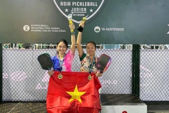 Bộ đôi Việt Nam vô địch Giải pickleball thiếu niên châu Á mở rộng 2025