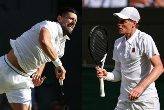 Trực tiếp tennis Novak Djokovic 0-1 Jannik Sinner: Nole nhọc nhằn