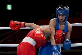 Nữ võ sĩ Việt Nam thua đáng tiếc Á quân thế giới, dừng bước tại Olympic 2021