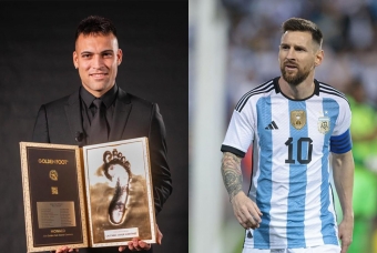 Vượt Messi, Lautaro Martinez giành giải Bàn chân vàng 2024