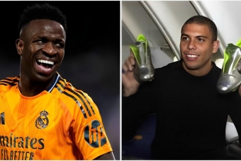 Vinicius nhận món quà tinh thần từ Ronaldo 'béo'