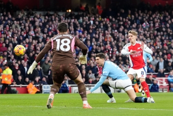 Trực tiếp Arsenal 1-0 Man City: Bàn mở tỷ số