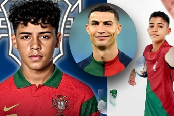 Ronaldo nói 4 từ trong ngày con trai lên tuyển Bồ Đào Nha