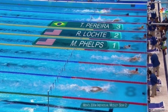 VIDEO: Michael Phelps về nhất ở bán kết 200m bơi hỗn hợp nam