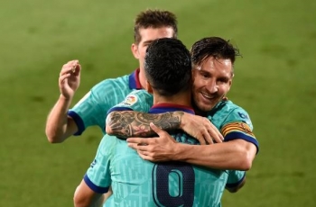 Messi 2 lần kiến tạo, Barca tiếp tục đua vô địch với Real