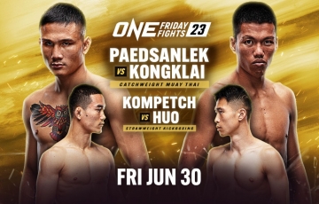 
                ONE Friday Fights 23: Paedsanlek PK Saenchai đối đầu Kongklai Annymuaythai, cơ hội giành chiến thắng đầu tiên tại ONE Championship
            