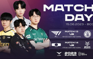 
                Trực tiếp LCK hôm nay 15/06: T1 vs LSB, DK vs BRO
            