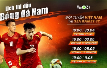 SEA Games 32 trên VieON: Xem lịch đấu của đội tuyển bóng đá Việt Nam