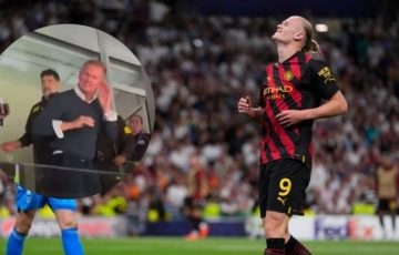 VIDEO: Hành động gây sốc, cha Haaland bị trục xuất khỏi khán đài VIP sân Bernabeu