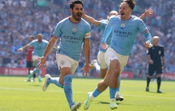 Gundogan ghi siêu phẩm vào lưới MU sau 13 giây ở chung kết FA Cup