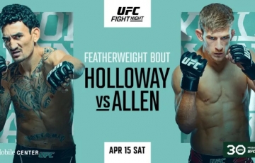 UFC Fight Night: Arnold Allen chạm trán cựu vương Max Holloway