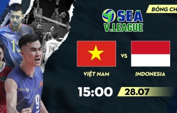 Trực tiếp bóng chuyền nam Việt Nam 0-1 Indonesia: Khốc liệt
