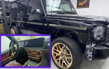 Cận cảnh Mercedes G 63 dát vàng “mới cóng” của đại gia Hà thành