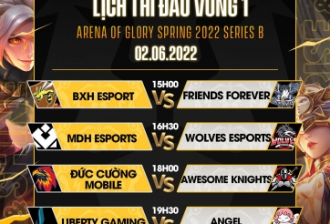 Cập nhật kết quả vòng bảng giải BOOYAH! Đấu Trường Danh Vọng Series B mùa Xuân 2022 ngày 3/6/2022