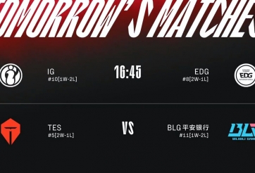 Lịch thi đấu LPL hôm nay ngày 22/6: IG - EDG, TES - BLG