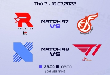 Lịch thi đấu LCK Mùa Hè 2022 hôm nay 16/7: T1 chạm trán DRX