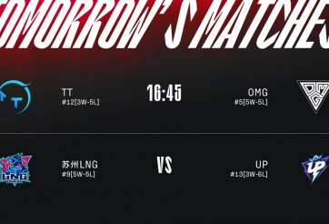 Lịch thi đấu LPL mùa Hè ngày 19/7: TT - OMG, LNG - UP