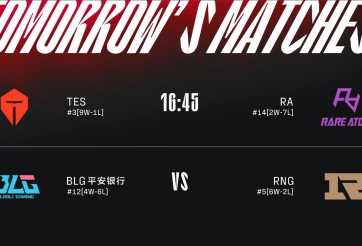 Lịch thi đấu LPL mùa Hè ngày 20/7: TES - RA, BLG - RNG
