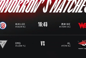 Lịch thi đấu LPL mùa Hè ngày 27/7: LGD - WE, OMG - AL
