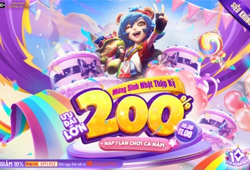 'Bất ngờ' hào phóng, Garena tung ưu đãi 200% nhân kỷ niệm 10 năm LMHT