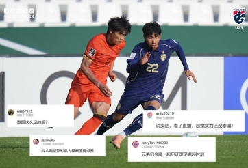 CĐV Trung Quốc đồng loạt phản ứng khi loại U23 Thái Lan khỏi giải